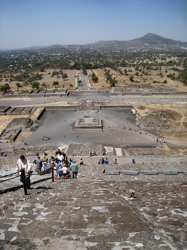 Mexico Pyramids - Mexico City 2009 0445.jpg - A trip to the Teotihuacan area of Mexico to visit the pyramids. A vast complex and a great climb to the top. This was followed by lunch in a cave, then a visit to the historical center of Mexico City. March 2009.